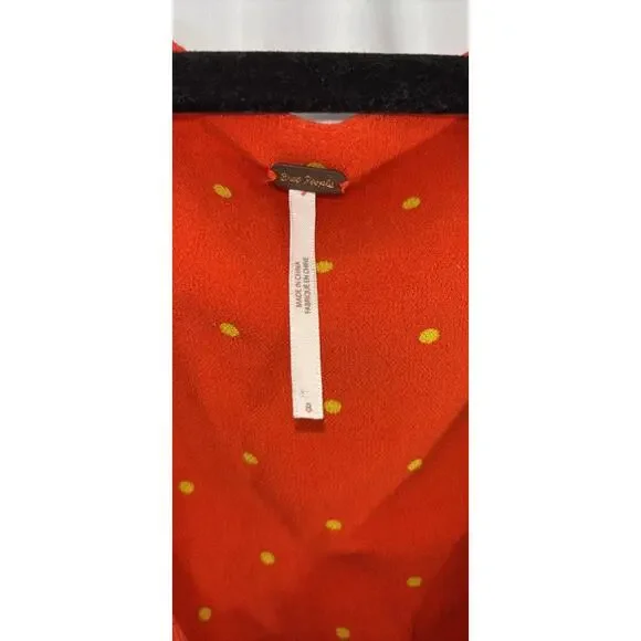 Free People ‘All Yours’ Mini Dress Red White Polka Dot Size 8 - Picture 5 of 5